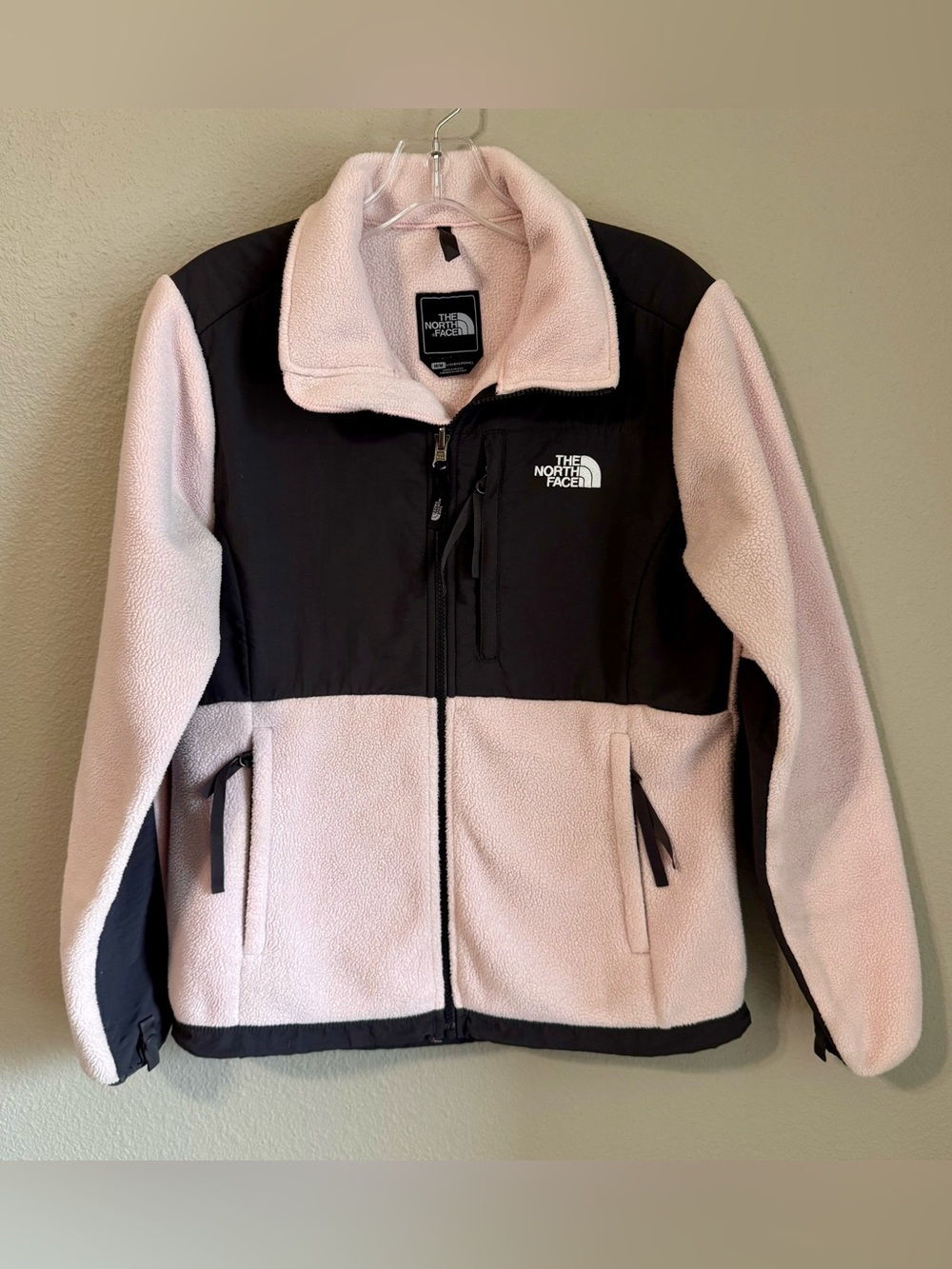 The North Face Light Pink and Gray Denali Fleece Jacket
